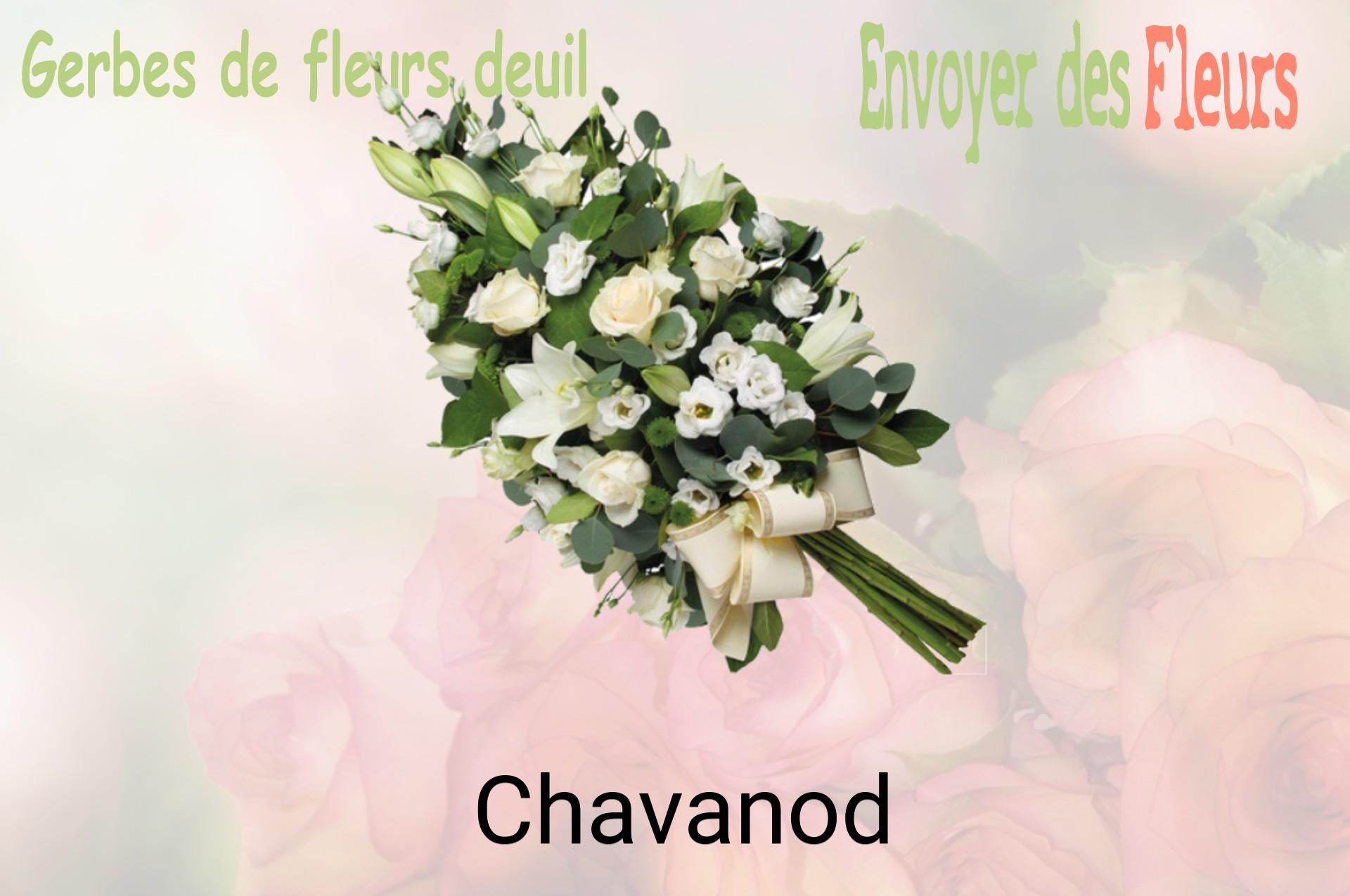 Gerbe de fleurs de deuil livrée à Chavanod
